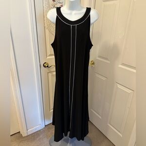 Rafaella white trim maxi dress